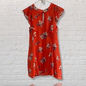 SIENNA SKY • Red Blue Floral Mini Dress